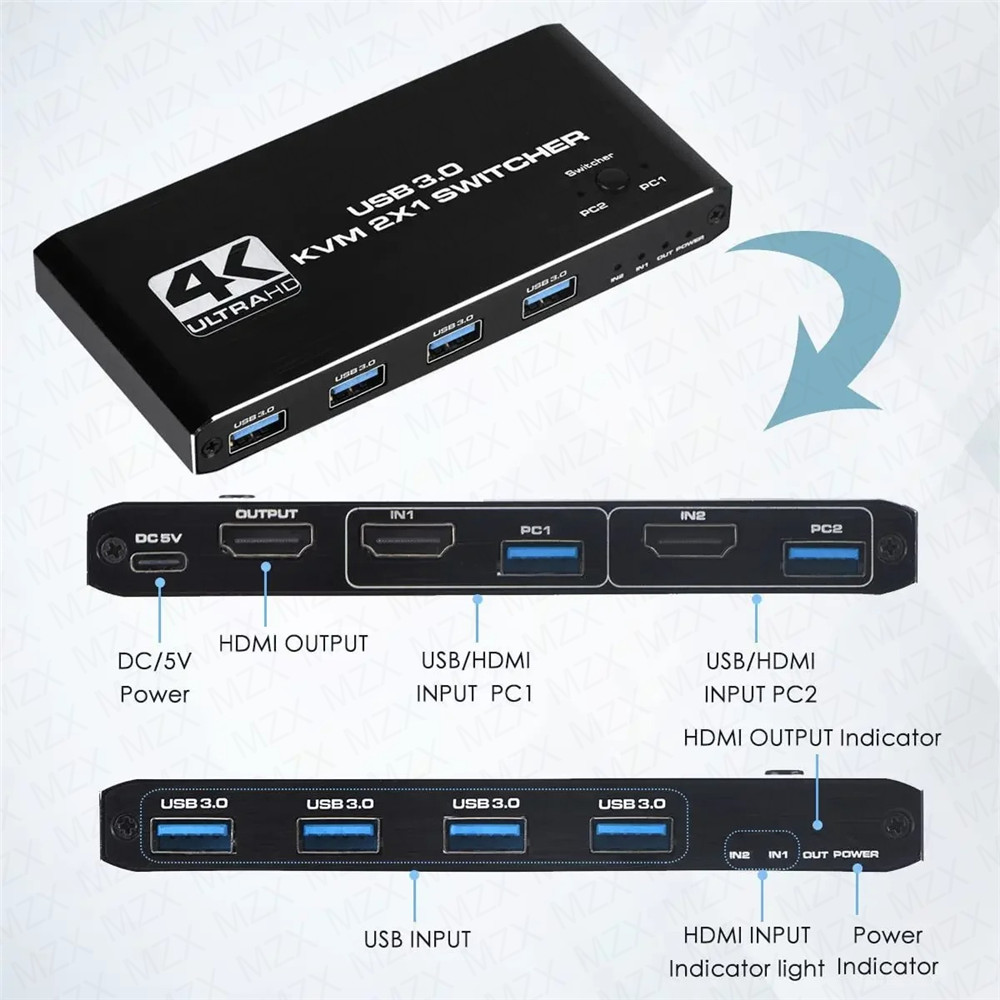 Commutateur KVM 4K 60Hz, Hub U - Gaming Accessories Rack avis et prix