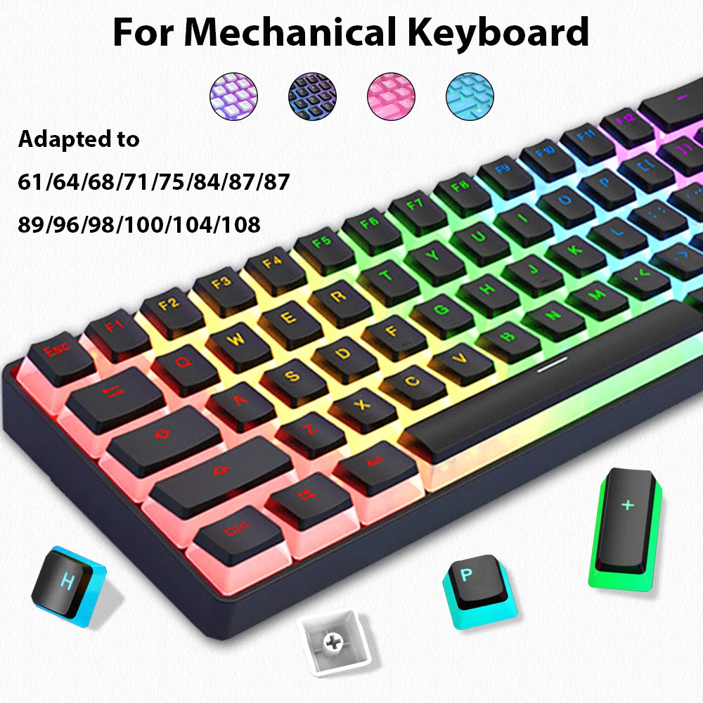 129 touches Pudding Keycaps PB - Gaming Accessories Aesthetic avis et prix
